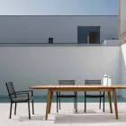 Karrige në natyrë prej alumini pirgje Homemotion, 4 copë - Carina Viadurini