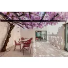 Karrige metalike në natyrë stackable Made in Italy, 4 Pieces - Prunella Viadurini