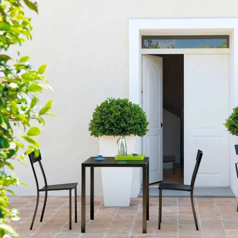 Karrige në natyrë stabile në Metal pikturuar Made in Italy, 4 copë - Tulle Viadurini