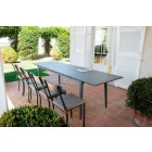 Karrige në natyrë stabile në Metal pikturuar Made in Italy, 4 copë - Tulle Viadurini