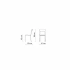 Karrige në natyrë stabile në Metal pikturuar Made in Italy, 4 copë - Tulle Viadurini