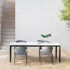 Karrige alumini e jashtme me ose pa jastëk, cilësi e lartë, 4 copë - Filomena Viadurini