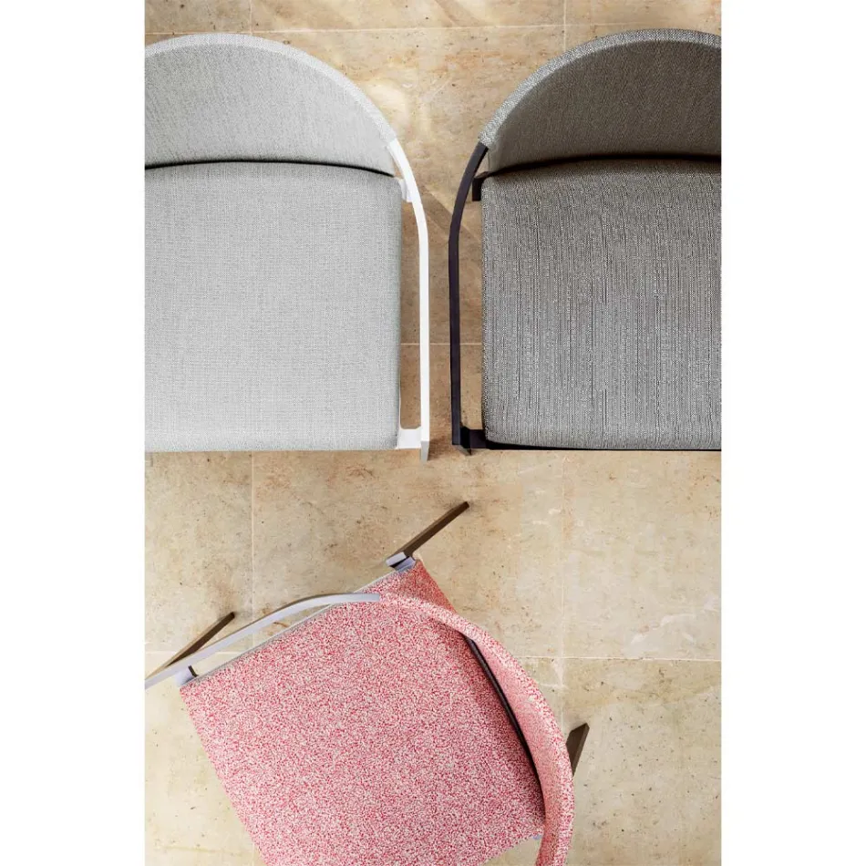 Karrige alumini e jashtme me ose pa jastëk, cilësi e lartë, 4 copë - Filomena Viadurini