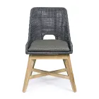 Karrige e jashtme me litar dhe pëlhurë me bazë tik, Homemotion 2 copë - Lesya Viadurini