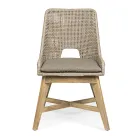 Karrige e jashtme me litar dhe pëlhurë me bazë tik, Homemotion 2 copë - Lesya Viadurini