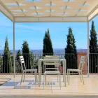 Karrige në natyrë në hekur me bojë të bardhë me perla prodhuar në Itali 4 copë - Bernie Viadurini