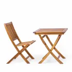 Karrige e palosshme në ambiente të jashtme në dru akacie, 2 copë - Grima Viadurini