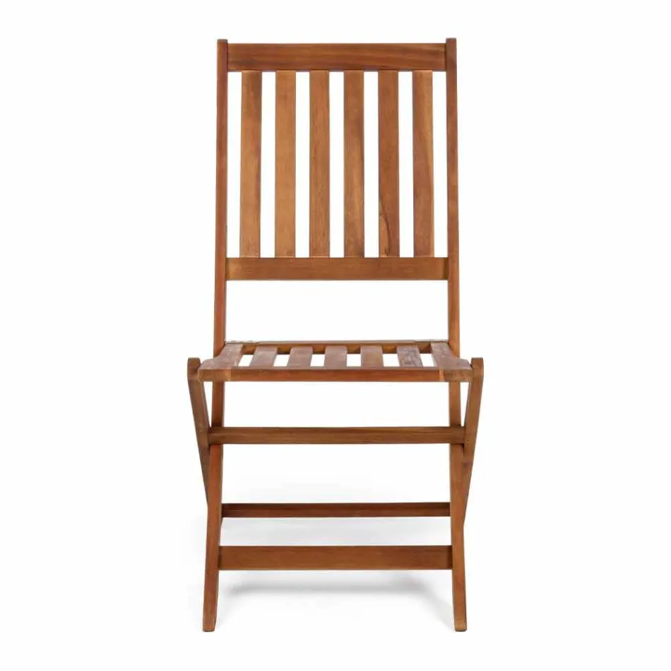 Karrige e palosshme në ambiente të jashtme në dru akacie, 2 copë - Grima Viadurini