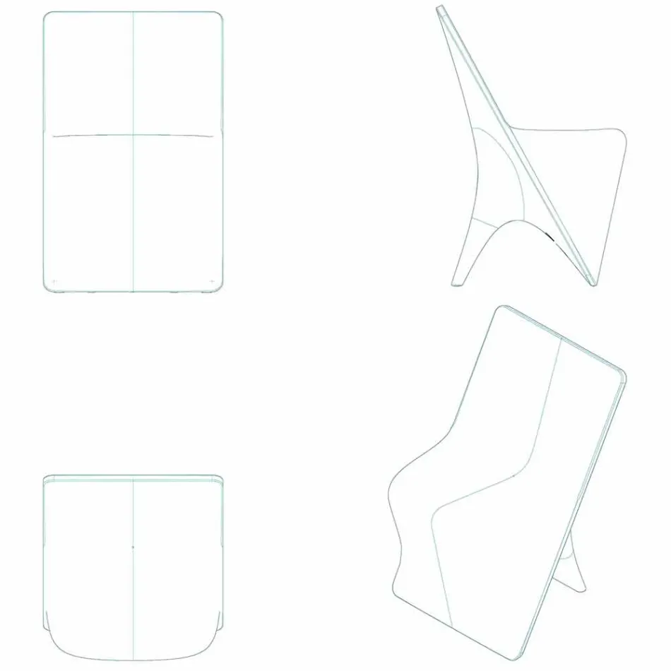 Karrige kopshti me dizajn modern Sloo nga Vondom, në polietileni Viadurini