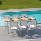 Karrige kopshti e grumbullueshme në alumin e bardhë me mbështetëse krahësh - Lyonel Viadurini