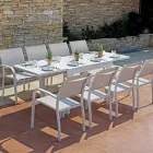 Karrige kopshti e grumbullueshme prej alumini me mbështetëse krahësh të projektuar - Gontran Viadurini