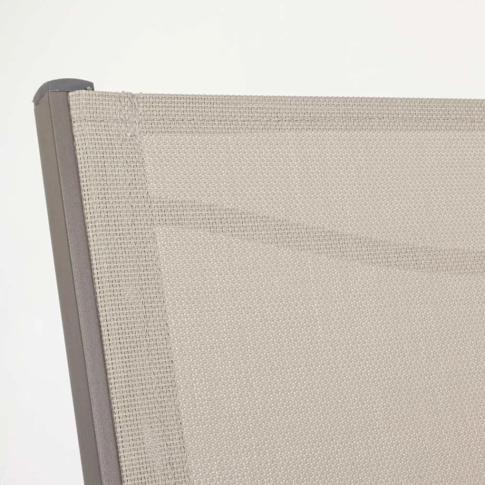 Karrige kopshti e grumbullueshme në dizajn modern prej alumini dhe tekstili - Franz Viadurini