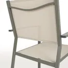 Karrige kopshti e grumbullueshme në dizajn modern prej alumini dhe tekstili - Franz Viadurini