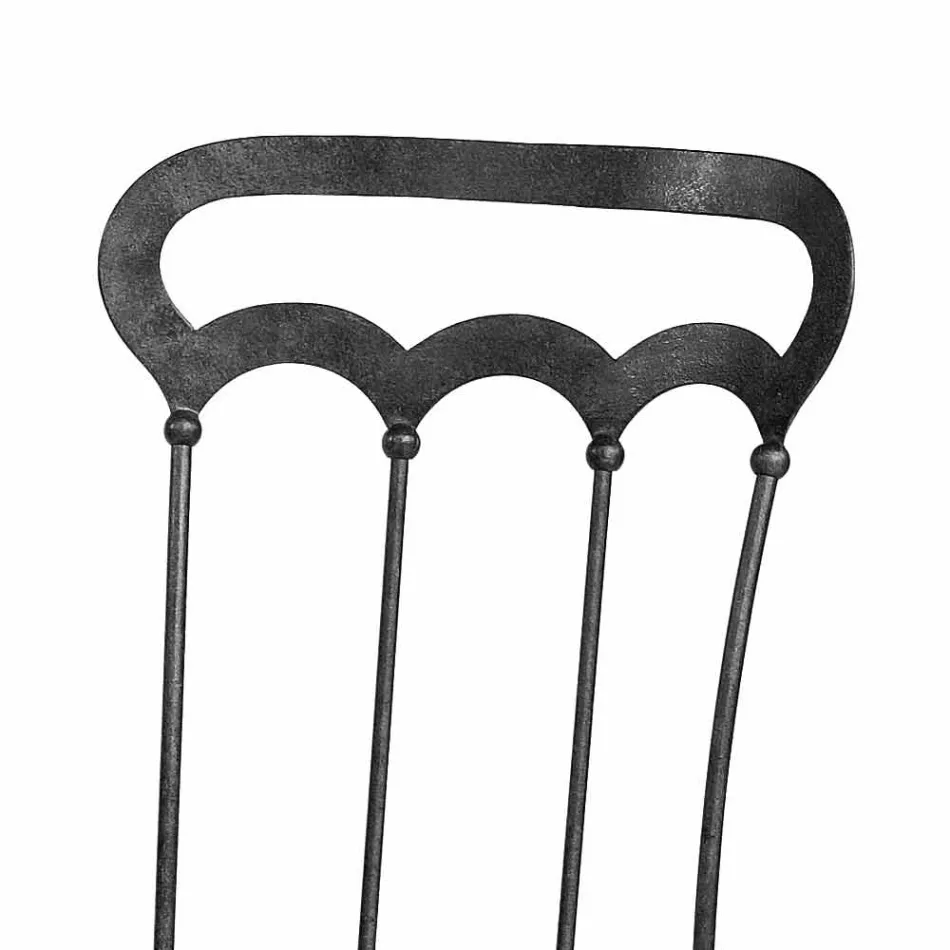 Karrige e stackable Garden në Hekur Grafit Prodhuar në Itali, 2 Copë - Catrina Viadurini