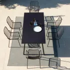 Karrige kopshti e grumbullueshme në metal të galvanizuar Prodhuar në Itali 4 Copë - Vikas Viadurini