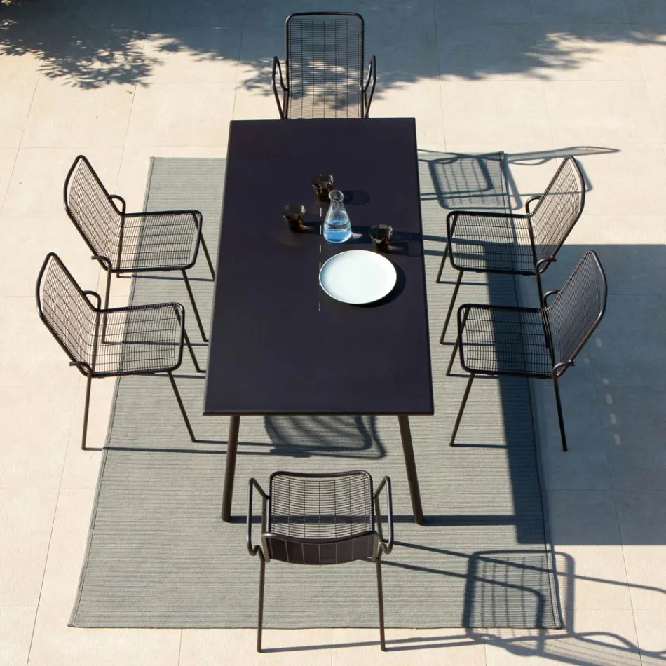 Karrige kopshti e grumbullueshme në metal të galvanizuar Prodhuar në Itali 4 Copë - Vikas Viadurini