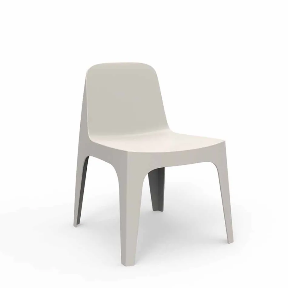 Solid Vondom karrige kopshtesh e pirgshme polipropileni, dizajn Viadurini