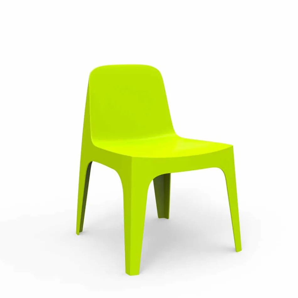 Solid Vondom karrige kopshtesh e pirgshme polipropileni, dizajn Viadurini