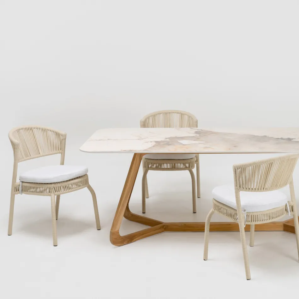 Karrige Kopshti në Alumini dhe Tendje me Litar - Algedi Viadurini