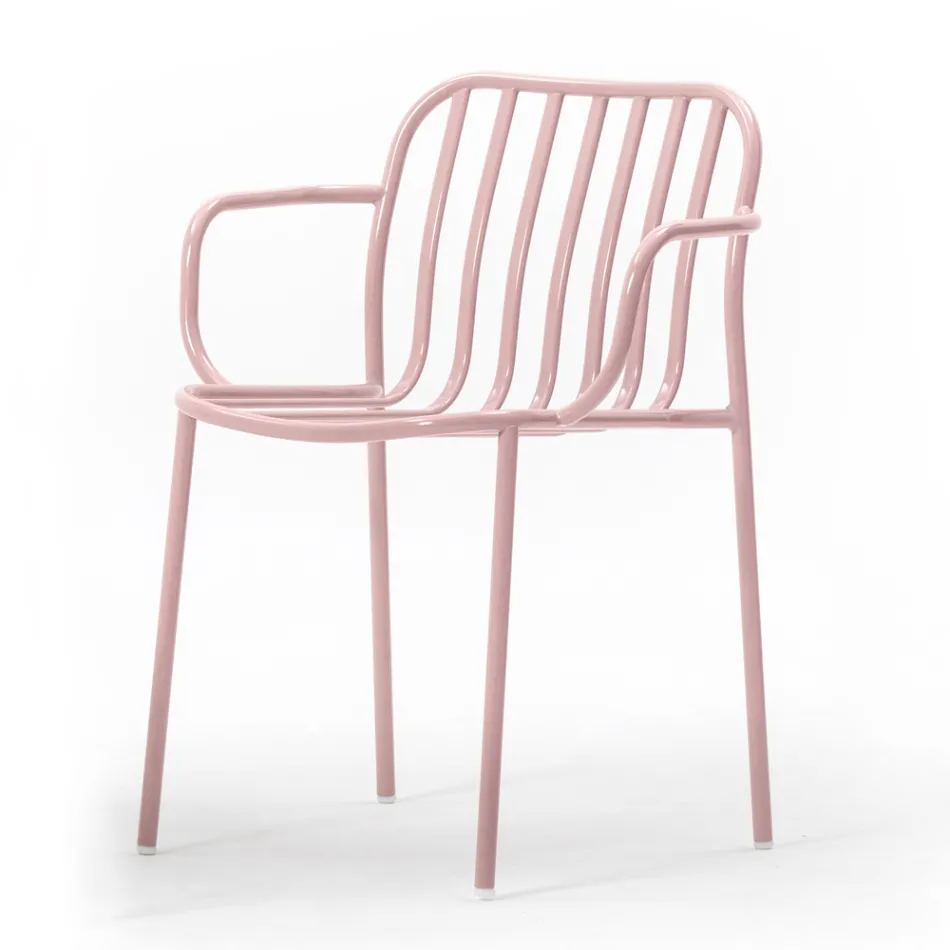 Karrige Metal Kopshti me Mbështetëse Prodhuar në Itali 2 Copë - Thjesht Viadurini