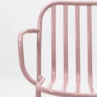 Karrige Metal Kopshti me Mbështetje Krahësh Prodhuar në Itali 2 Copë - Thjesht Viadurini