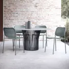 Karrige kopshti në metal të lyer Prodhuar në Itali 2 Copë - Synergy Viadurini