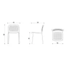 Karrige kopshti në metal të lyer Prodhuar në Itali 2 Copë - Synergy Viadurini