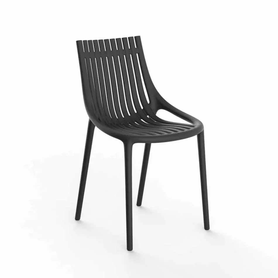 Karrige 4 copë plastike me kopsht plastik me pirg - Ibiza nga Vondom Viadurini