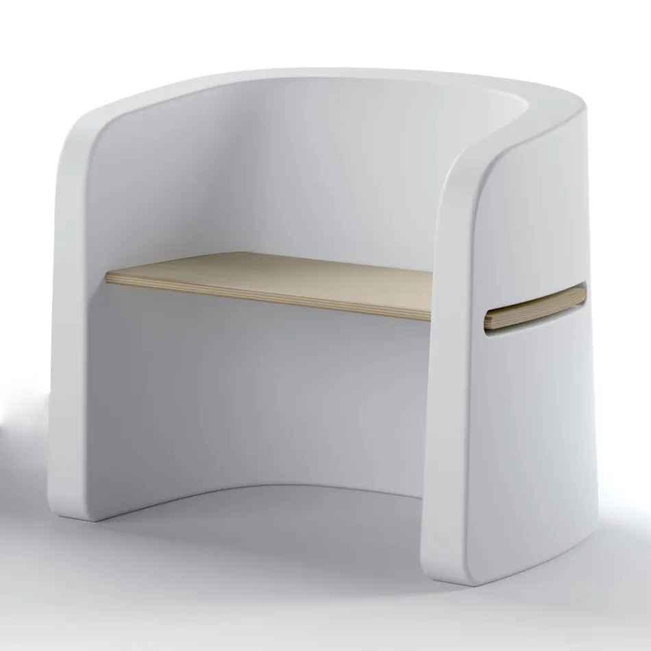 Karrige Kopshti në Polietileni dhe Dru Birch Prodhuar në Itali - Talula Viadurini