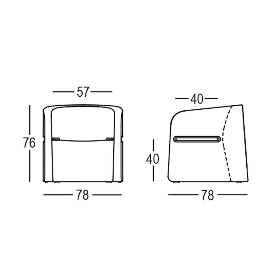Karrige Kopshti në Polietileni dhe Dru Birch Prodhuar në Itali - Talula Viadurini