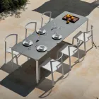 Karrige Kopshti me Baze Tekstili dhe Alumini Prodhuar ne Itali - Milanka Viadurini