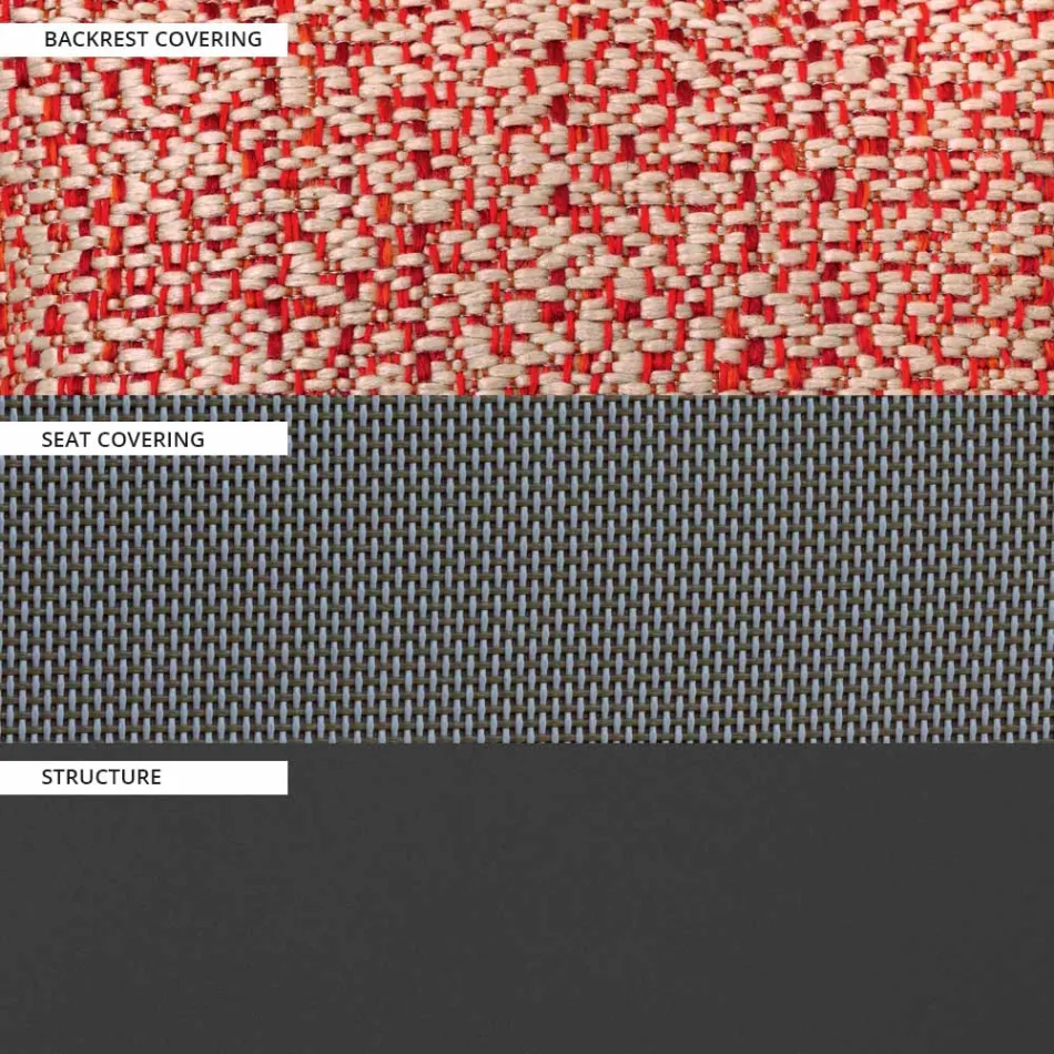 Struktura e karriges së kopshtit në alumin e lyer Prodhuar në Itali - Jouve Viadurini