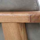 Karrige ngrënieje me mbështetëse krahësh në dru hiri Prodhuar në Itali - Betsy Viadurini