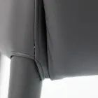 Karrige ngrënieje me mbështetëse krahu e veshur me lëkurë të zezë Prodhuar në Itali - Meyer Viadurini