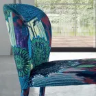 Karrige ngrënieje me sedilje dhe këmbë të veshura me susta Made in Italy - Verona Viadurini