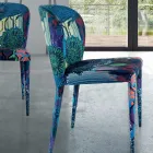 Karrige ngrënieje me sedilje dhe këmbë të veshura me susta Made in Italy - Verona Viadurini