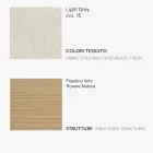 Karrige ngrënieje me sedilje prej pëlhure dhe strukturë hiri - Aisha Viadurini