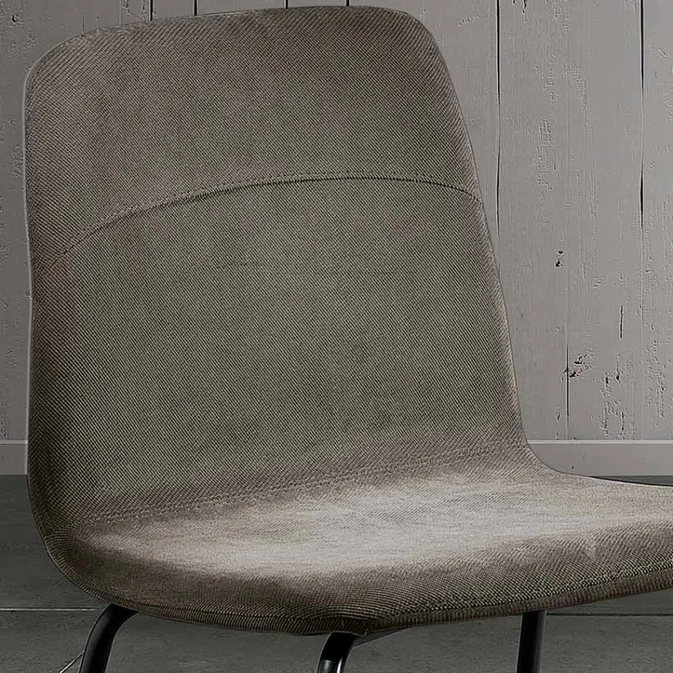 Karrige ngrënieje me sedilje prej pëlhure dhe strukturë metalike - Aisha Viadurini