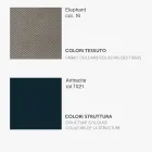 Karrige ngrënieje me sedilje prej pëlhure dhe strukturë metalike - Aisha Viadurini