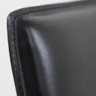 Karrige ngrënieje me strukturë Corten dhe sedilje lëkure Prodhuar në Itali - Orietta Viadurini