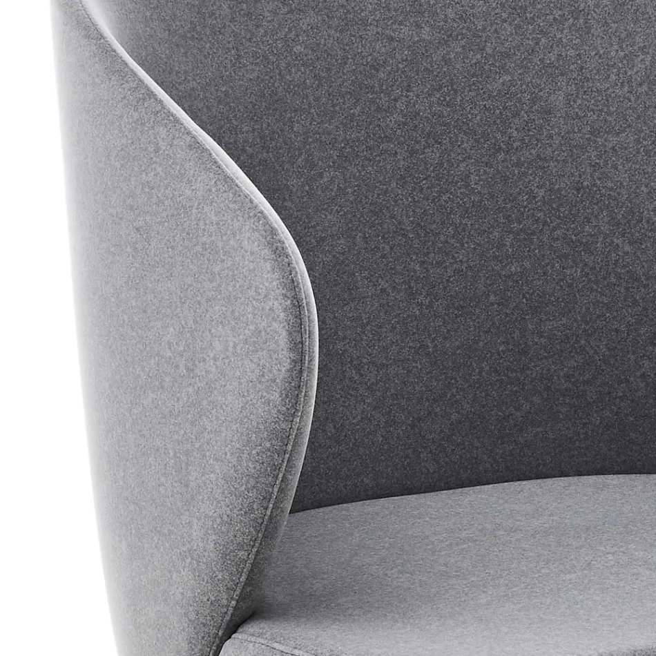 Karrige ngrënieje me strukturë metalike dhe sedilje kadife Prodhuar në Itali - Rodino Viadurini