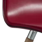 Karrige ngrënieje prej lëkure të rigjeneruar me këmbë druri Prodhuar në Itali - Luke Viadurini