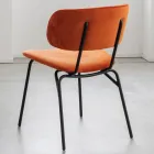 Karrige e ngrënies në metal dhe kadife rezistente ndaj njollave, 2 copë - Valnerina Viadurini