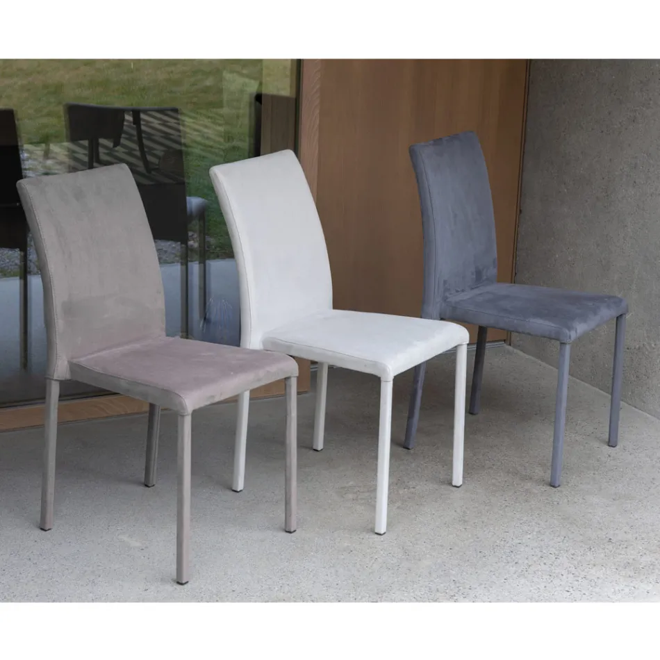 Karrige ngrënieje metalike e mbuluar me ngjyrë Econabuk, 4 copë - Anita Viadurini