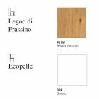 Karrige për dhomën e ngrënies në dru dhe pëlhurë ose lëkure Faux bërë në Itali - Siren Viadurini