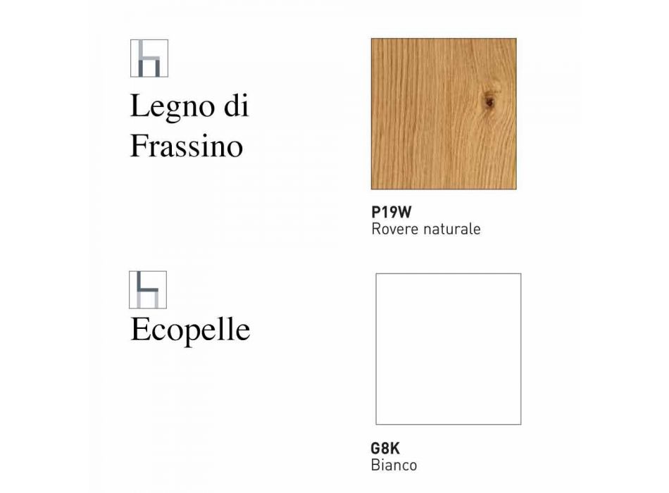 Karrige për dhomën e ngrënies në dru dhe pëlhurë ose lëkure Faux bërë në Itali - Siren Viadurini