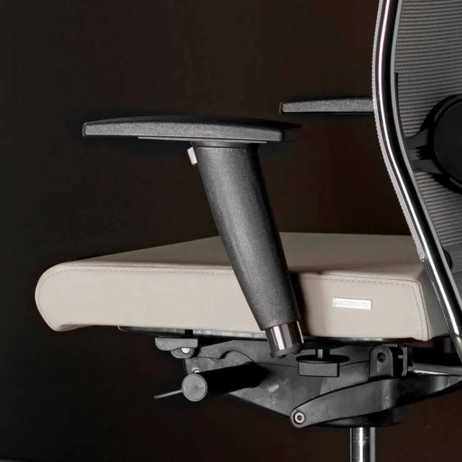 Karrige Ergonomic Swivel Office Desk me Rrota dhe Mbështetëse Krahësh - Gimiglia Viadurini