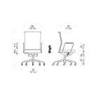 Karrige Ergonomic Swivel Office Desk me Rrota dhe Mbështetëse Krahësh - Gimiglia Viadurini