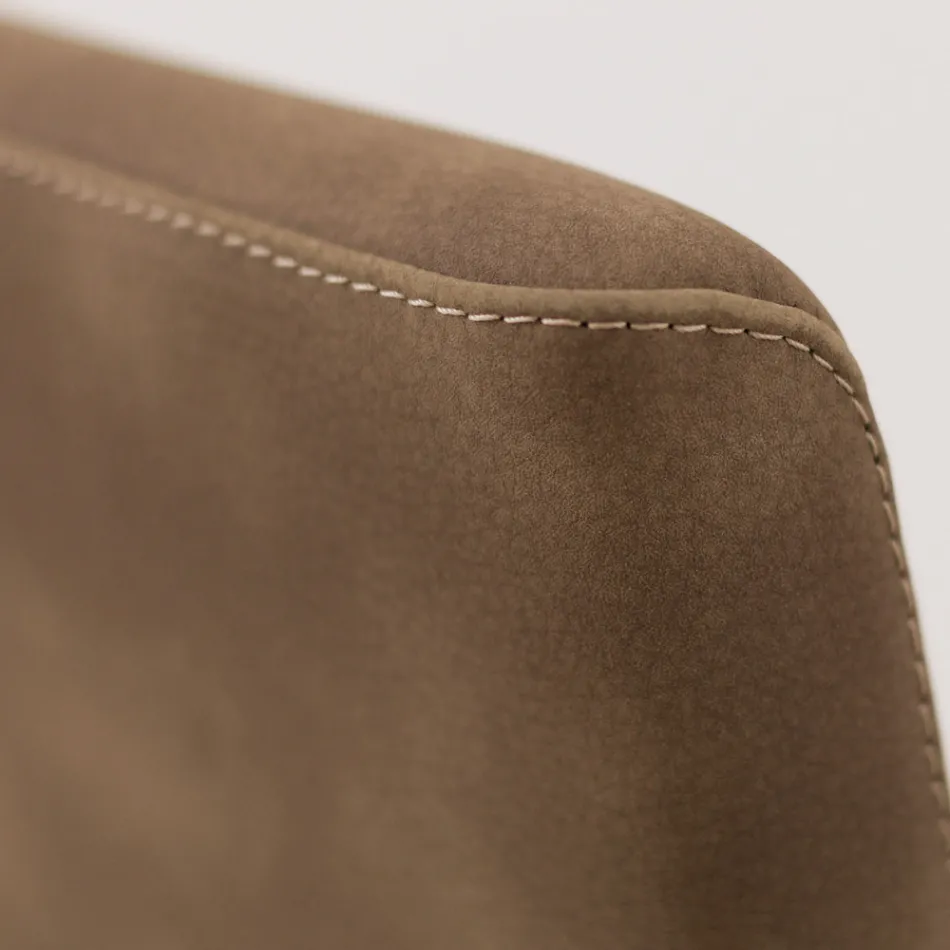 Karrige e dhomës së ndenjes me shpinë të lartë në lëkurë artificiale Prodhuar në Itali - Orietta Viadurini