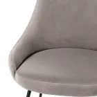 Karrige e dhomës së ndenjes me sedilje në pëlhurë mikrofibër me ngjyra të ndryshme - dru sandali Viadurini